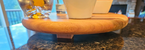 Round Acacia Wood Pedestal Riser Stand for Plants, Food and Decorative Displays. - Picture 5 of 7