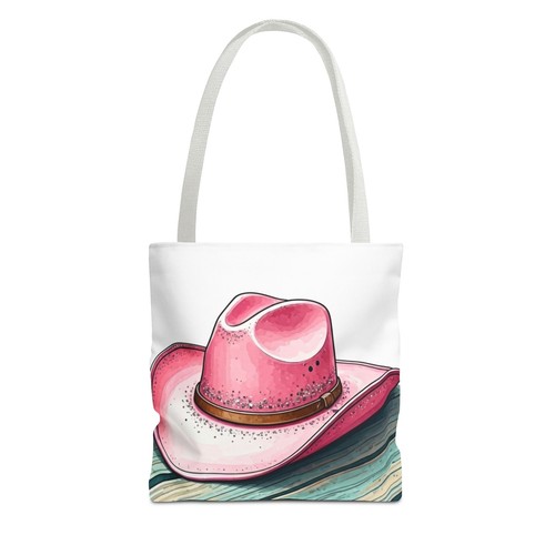 Nuova borsa tote cowgirl, borsa mercato stile western, borsa cappello rosa, country chic - Foto 2 di 21