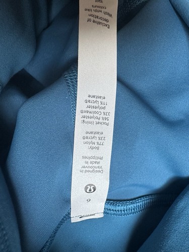 "Nuevo pantalón de tiro alto W. Tag Lululemon Wunder Train 25"" en azul capri talla 6" - Imagen 6 de 6