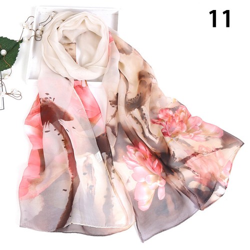 Women Chiffon Printed Scarf Soft Ladies Fashion Wrap Long Shawl Scarves 160x50cm - Picture 12 of 49