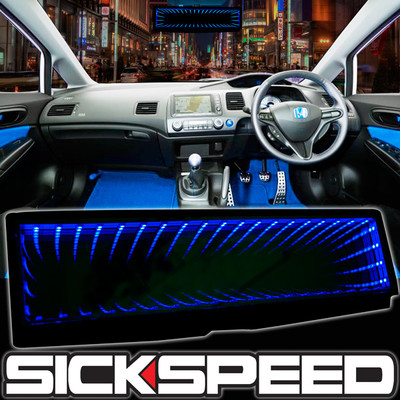 SICKSPEED GALAXY MIRROR LED LIGHT CLIP-ON REAR VIEW WINK REARVIEW BLUE P1