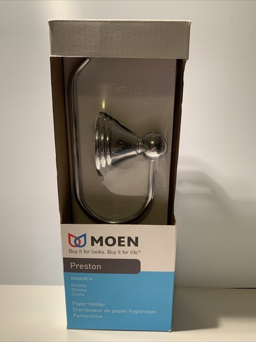 NEW Moen Preston Chrome Toilet Paper Holder DN8408CH - 第 1/5 張圖片