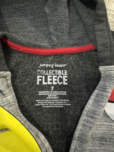 carters boys size 7 jumping beans pokemon pikachu zip hoodie - 第 2/3 張圖片