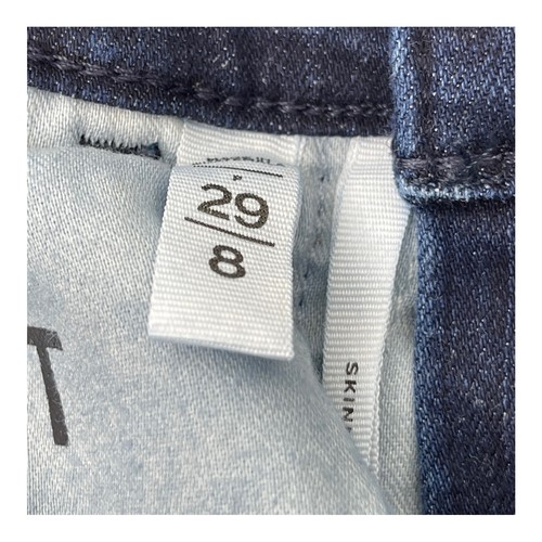 Loft Jeans Damen Größe 8 Stretch dünne Reißverschluss Beine dunkelblau 30X25 - Bild 9 von 9