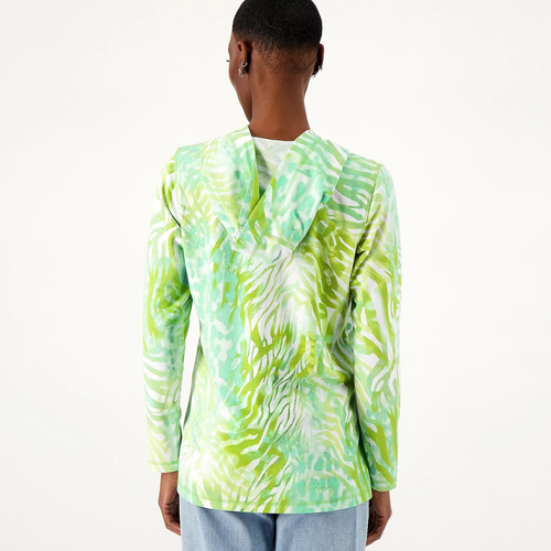 Susan Graver Weekend Printed Regular French Terry Long Sleeve Tunic XXS *NEW* - Picture 2 of 4