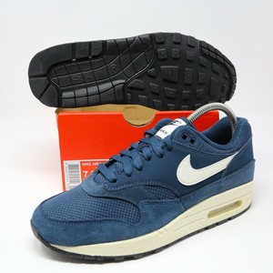 Nike-Air-Max-1-Armory-Navy-Blue-Sail-White-Running-Shoes-sz-7-5-AH8145-401-Black