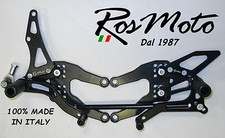 PEDANE ARRETRATE REARSETS KAWASAKI ZX10R 2006-2015 ALL BLACK  NERO