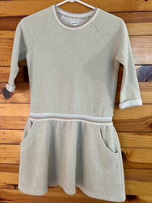 Gymboree Gold Sparkle Sweatdress with Pockets EUC Girls Dress Size L 10 ...