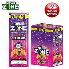 H. Zone Organic Herbal Wrap BEE BERRY Full Box 15/5CT - 75 Wraps Total