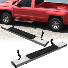6" Nerf Bars Side Step Running Board For 19-22 Silverado Sierra 1500 Regular Cab
