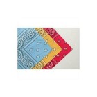 Set of 3 Cotton Paisley Bandanas Light Blue Yellow & Pink