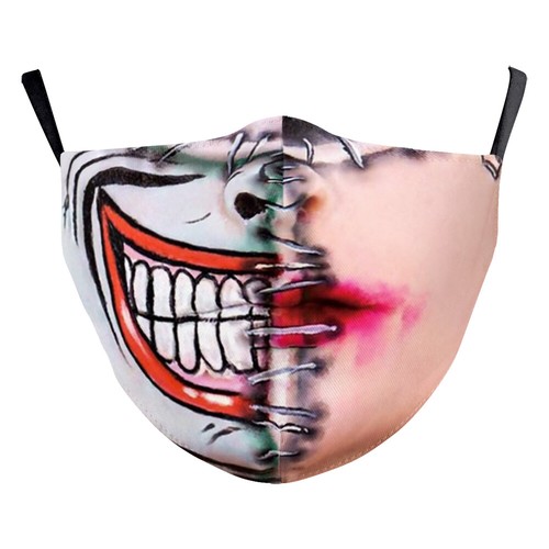 Adult Unisex Adjustable Horror Monster Mouth Face Masks Protective 3D Facemasks - Picture 11 of 50