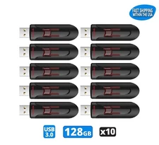 SanDisk Flash Drive 128GB Cruzer Glide USB 3.0 (Pack of 10) (SDCZ600-128G-B35)