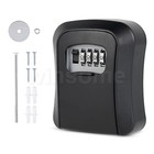Wall Mounted Key Safe Outdoor Security Key Lock Box 4 Digit Combination Key Safe