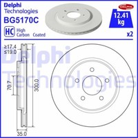 2 St. Bremsscheibe Delphi BG5170C FüR Ford Usa Mustang Coupe