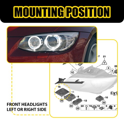 2X 7263052 Faro LED DRL Módulo Lastre Para BMW Serie 3 E92 E93 E70 LCI O - Imagen 8 de 16