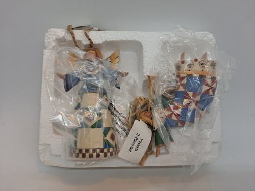 Jim Shore 2002 Angel Ornaments Set of 2 Flying Standing Hanging NIB 107462 - Picture 3 of 10