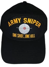US ARMY SNIPER ONE SHOT ONE KILL HAT CAP SIGHTS TARGET CROSS HAIRS SHOOT TO KILL