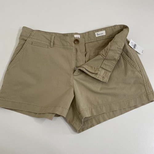 Gap Shorts Chino Sommer kultig khaki Damen 4 Wandern Stretch Baumwolle Elasthan - Bild 8 von 12