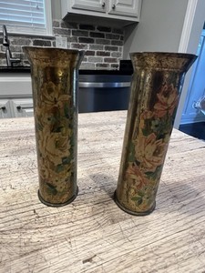 WW2 2lbs Anti Tank Cartridges Made In to A Vase