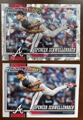 2026 Topps Series 1 Future Stars Spencer Schwellenbach #306 Diamante Foil & Base