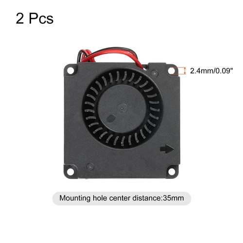 2 Pcs DC Brushless Cooling Blower Fan Cooler 4010 40x40x10mm DC12V 2 Pin - Afbeelding 3 van 7