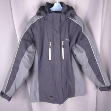 IceArmor By Clam Insulated Jacket Mens Large Gray Hooded Ice Fishing Parka