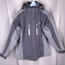 IceArmor By Clam Insulated Jacket Mens Large Gray Hooded Ice Fishing Parka