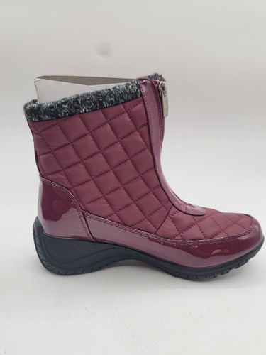 Khombu Waterproof Front Zip Winter Boots Megan Women's 6M Burgundy New In Box - Picture 4 of 21