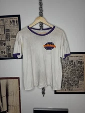 Vintage 70s USHA Las Vegas Single Stitch Champion Made In USA Ringer Tee T Shirt