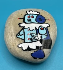 Hand Painted Rock Art ( Rosie From The Jetsons Rock Decor Fairy Home Decor