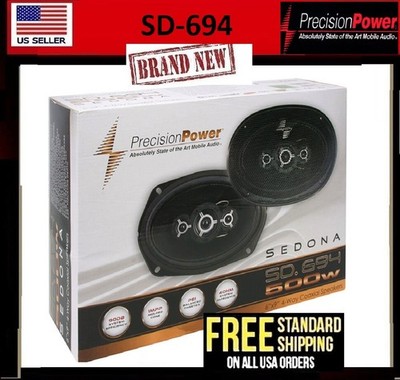 PRECISION POWER SD.694 6''x9'' 500W 4-WAY SUPER TWEETERS FULL RANGE CAR SPEAKERS