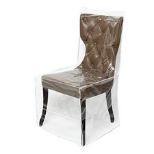 2 Packs Clear All Cover in Plastic Full Chair 20"D x 22"W x 20"H x 41"H 2 Pcs