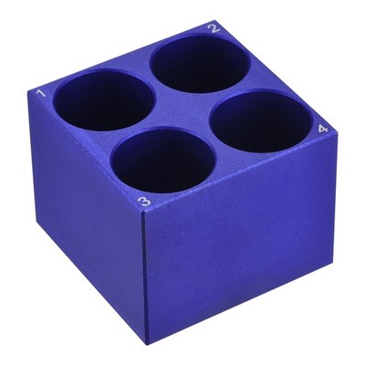 4 Wells Microcentrifuge Tube Rack Cooler, Tray Tissue Culture Plate, Blue