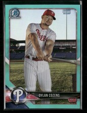2018 Bowman #BCP63 Dylan Cozens Chrome Prospects Aqua Refractor #/125