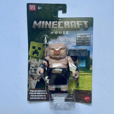 A Minecraft Movie Piglin Warrior Warhammer & Spear 4'' Figure Mattel Toy 2025 New