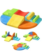 Soft Climbing Toys for Toddlers, 8-Piece Foam Climbing Block Set, Colorful Pl...