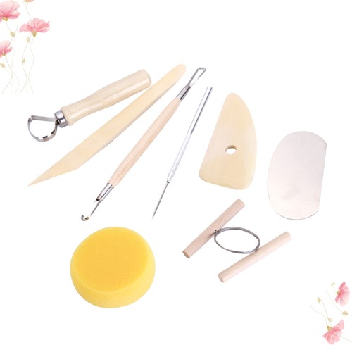  8-teiliges Holzkeramik-Werkzeugset Keramik Schnitzen Bildhauerei Modellieren Trimmwerkzeug - Bild 12 von 12