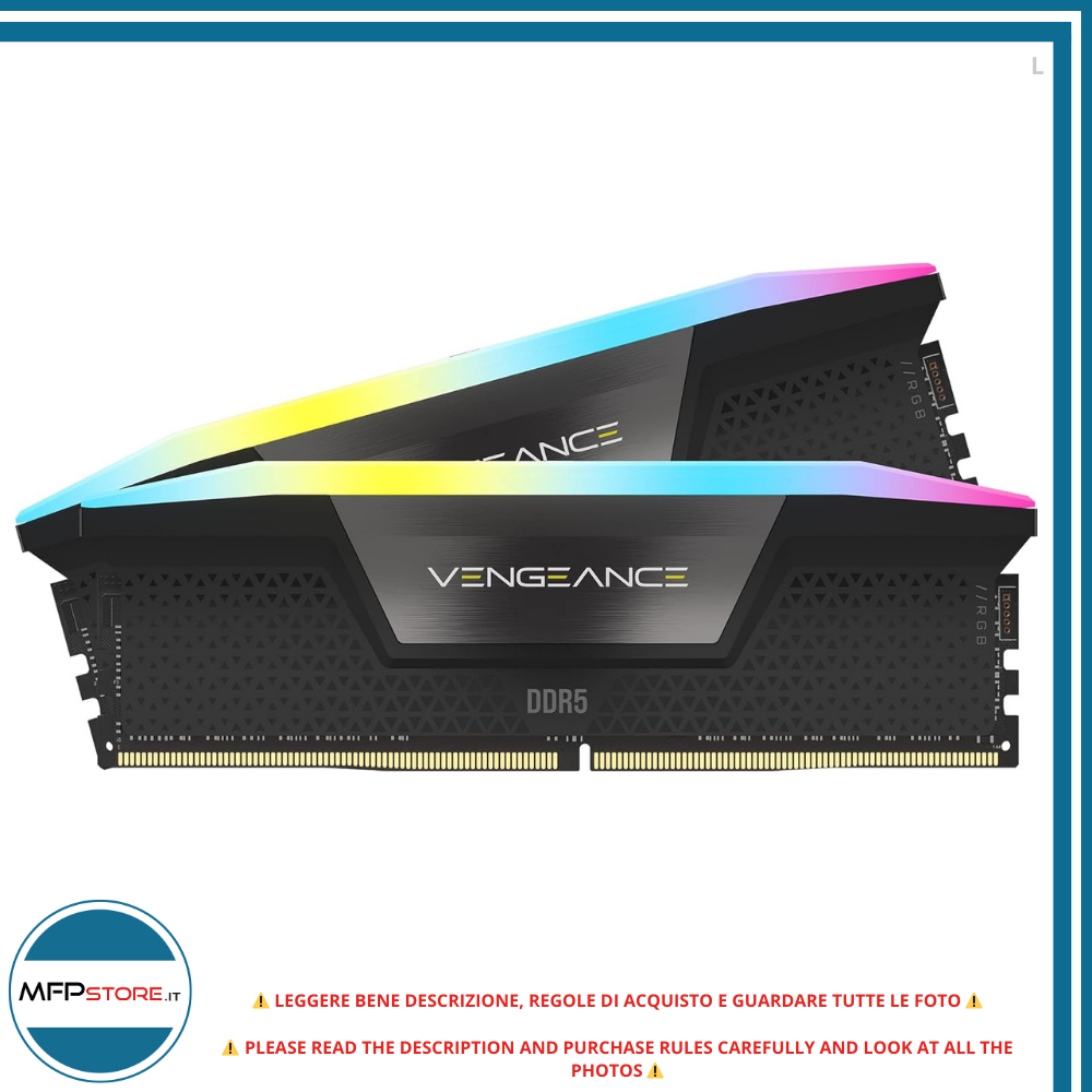 CORSAIR VENGEANCE RGB DDR5 32GB 6000MHz CL36 memoria PC iCUE compatibile