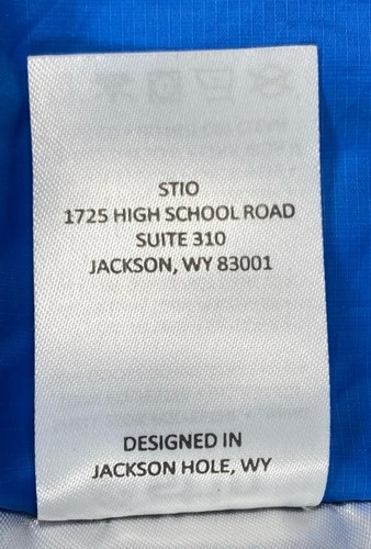 Stio Kids Size 12 Down Jacket Hooded Full Zip Blue - Picture 7 of 7