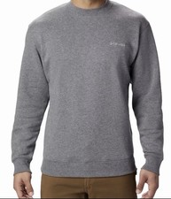 Columbia Men's Hart Mountain II Crewneck City Grey Sweatshirt Gray Size XL