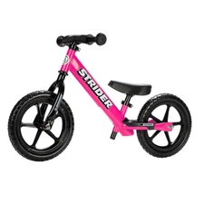 Strider 12” Sport Pink Balance Bike Kids 1-4yr Safety Pad Flat-Free