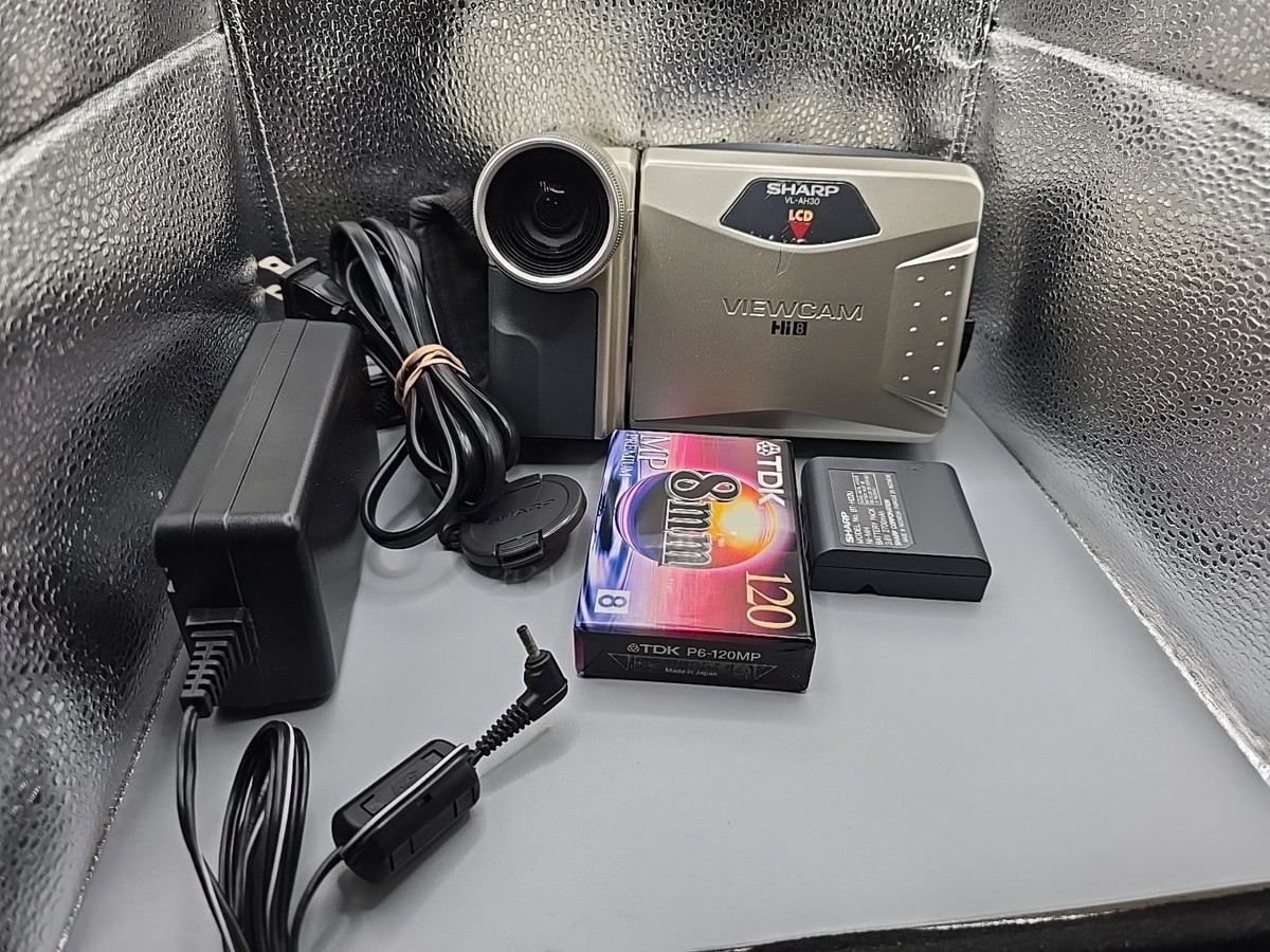 Sharp Viewcam VL-AH30 Camcorder 8mm Video Camera Hi8 Video8 Battery  Power C