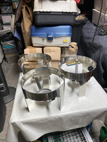 Browne Hot Beverage Dispenser Stand Stainless Drink Chafer Coffee 9” Dia. 3 Lot - Picture 22 of 22