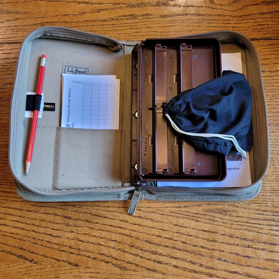 Vintage Exclusive L.L. Bean Scrabble Game Folio Edition Crossword Travel Game  - Image 2 of 4