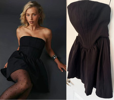 NWT Kimchi Blue Urban Outfitters Medium Black Corset Strapless Mini Dress