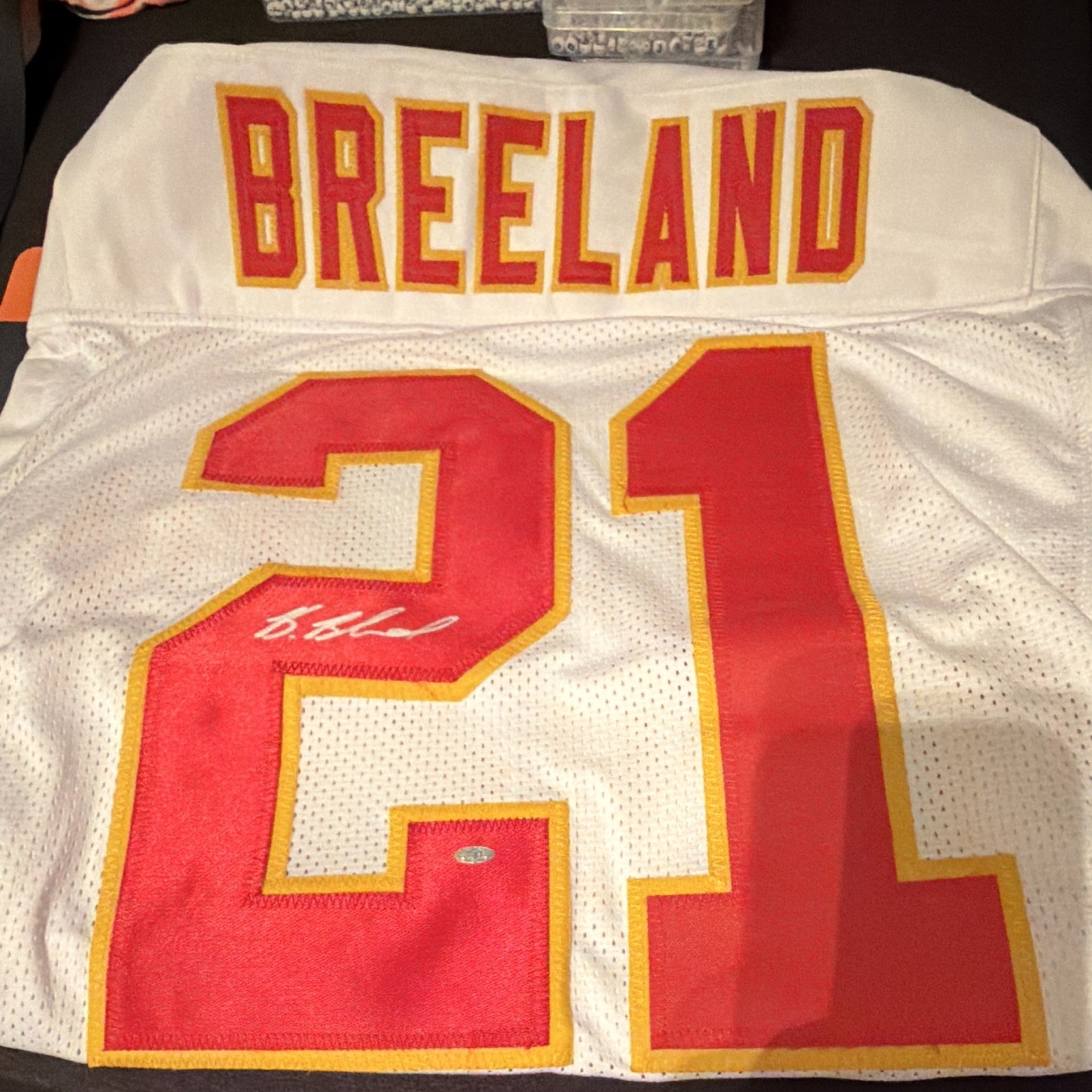 Bashaud Breeland Kansas City Chiefs #21 Signed Football Jersey   OK Authentics
