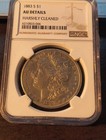 1883 s morgan silver dollar - ngc au details - cleaned - 90% silver — photo 1