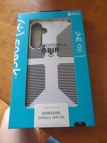 Speck Candyshell Grip Samsung Galaxy A35 5G White & Black Protective Phone Case - Photo 3 sur 6