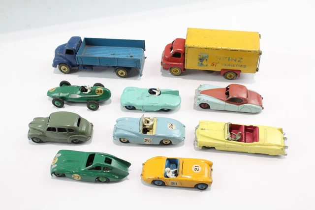 13 Dinky Toys Tin Bottom Diecast Big Bedford Heinz Leyland Comet Etc x 10
